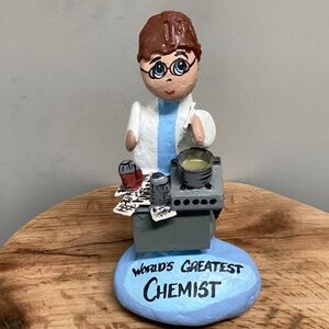 🔵 Vintage - Handmade w/ Rocks, Wood, Clay, Glue, Paint ….. World’s Greatest…….